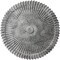 Ekena Millwork Shakuras Ceiling Medallion (Fits Canopies up to 5"), 24"OD x 3"P, Ultra Pure White Crackle CM24SHUWC - alternate 1